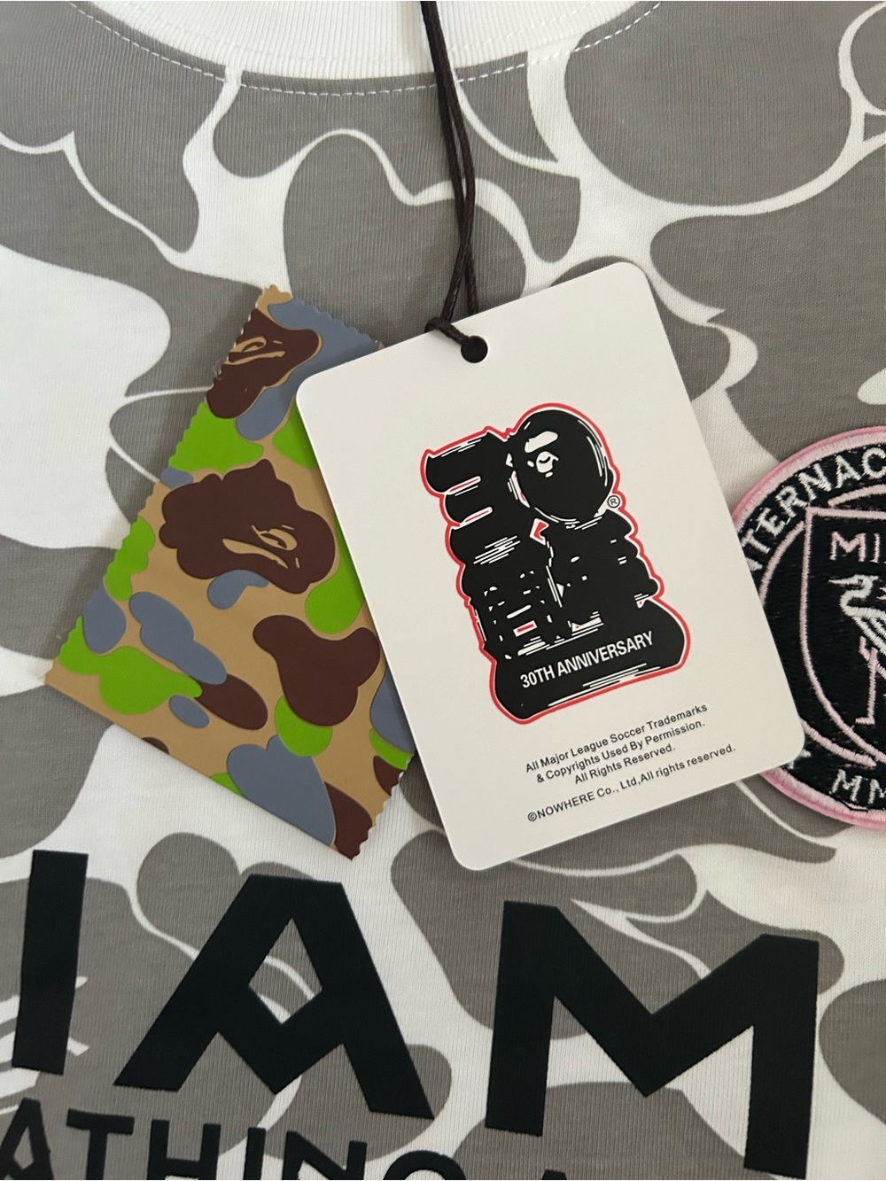 BAPE Miami Camo Short Sleeve Tee - Gray & White - Picture 5 of 6